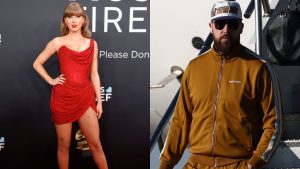 Os ‘easter eggs’ românticos nas roupas de Taylor Swift e Travis Kelce na noite do Grammy