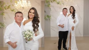 Casados! Amado Batista se casa com Calita Miranda e casal opta por visuais discretos