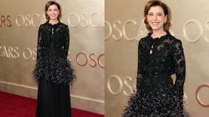 É ELA! Fernanda Torres brilha com vestido Chanel e brincos com 152 diamantes no Oscar 2025