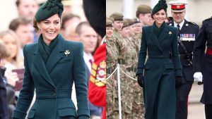 Kate Middleton elege casaco verde elegante para desfile de St. Patrick’s Day na Inglaterra