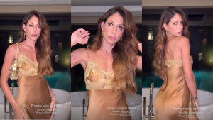 Na Tailândia, Mari Gonzalez aposta em vestido no estilo camisola de R$1,2 mil